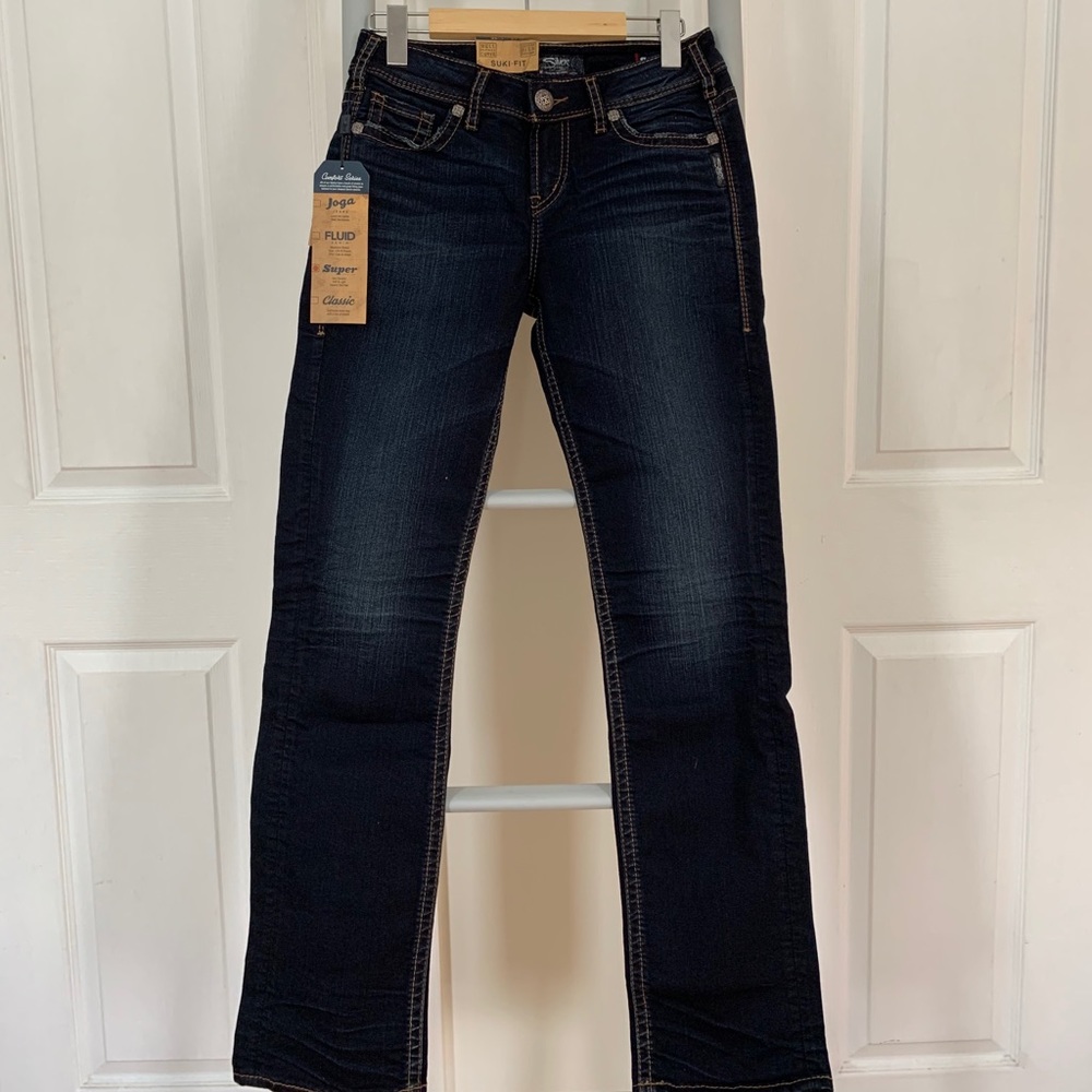Ladies Suki Mid/Straight Super Stretch Denim Jeans